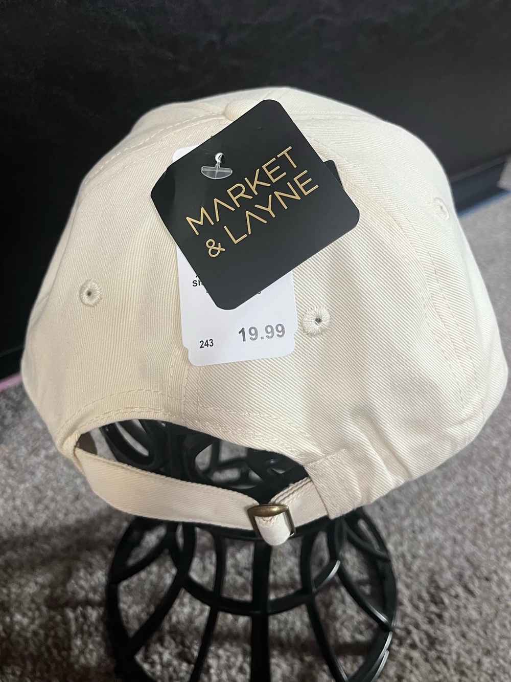 Out of Office Two-Tone Baseball Cap - Cream and Brown - Picture 3 of 3